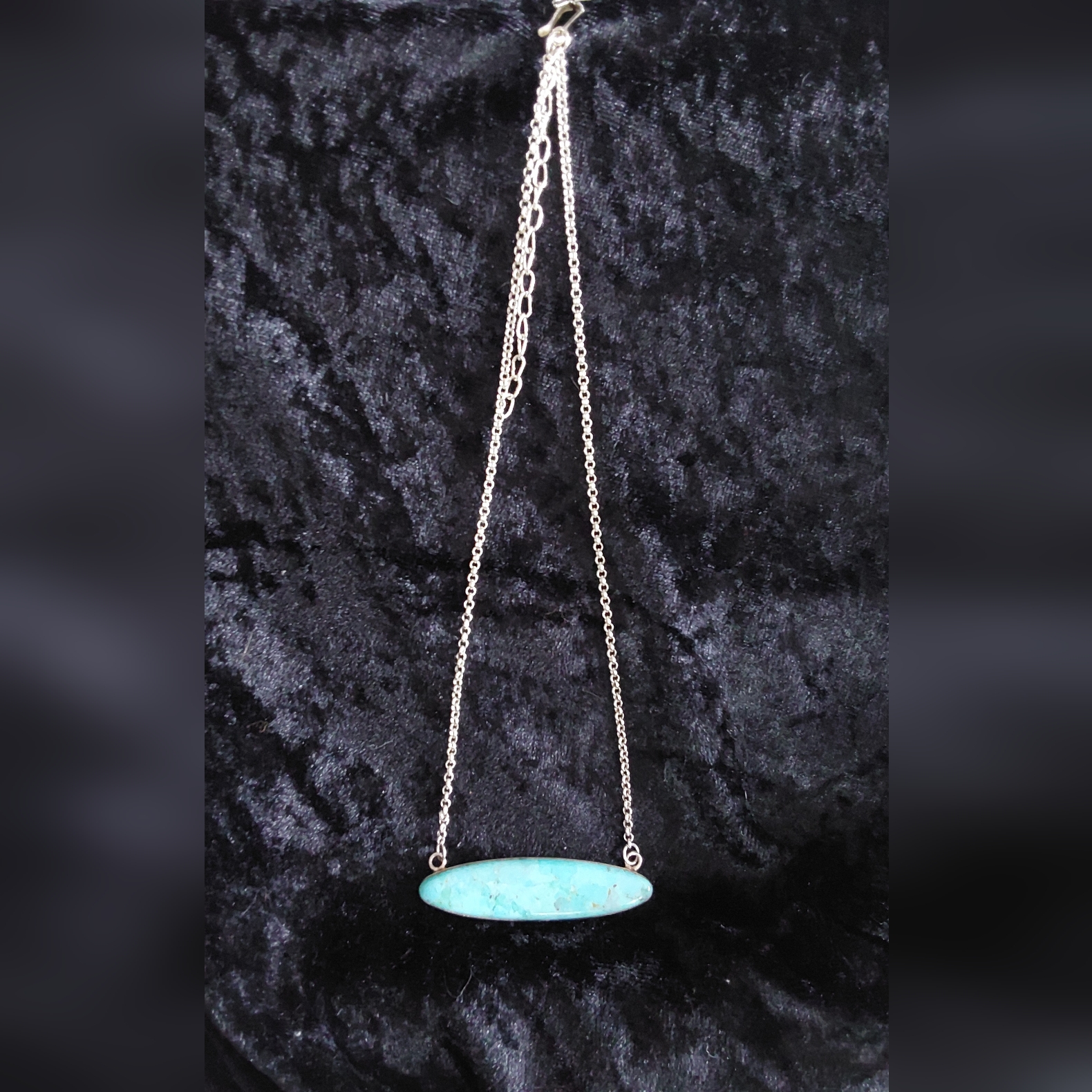 Horizontal Turquoise Bar Necklace